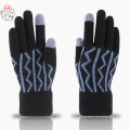 Écran tactile pour hommes Glants magiques chauds thermiques Gants en cachemire acrylique Gants d&#39;hiver